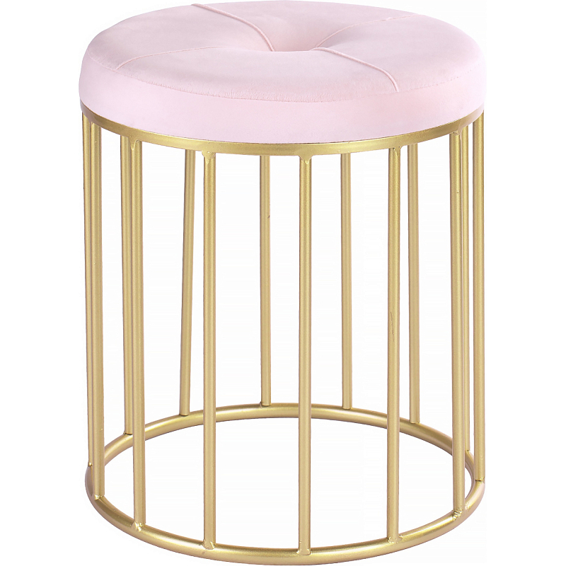 Пуф Pink cage Розовый Золотой Пуф Pink cage Розовый Золотой в Барнауле | Loft Concept