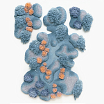 Тканый вручную Большой абстрактный гобелен Frost Forest варинант исполнения - 3 | Loft Concept в Барнауле