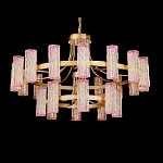 Люстра двухъярусная круглая с текстурными цилиндрическими плафонами Glimpse варинант исполнения - 2 | Loft Concept в Барнауле