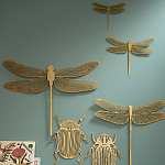 Настенный декор из двух декоративных стрекоз Flight of the Dragonfly варинант исполнения - 2 | Loft Concept в Барнауле