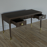 Письменный стол Elsa Dreams Walnut Шпон дерево с двумя ящиками варинант исполнения - 3 | Loft Concept в Барнауле