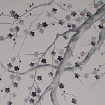 Обои ручная роспись Plum Blossom Special Colourway on Lilac Hint dyed silk варинант исполнения - 1 | Loft Concept в Барнауле