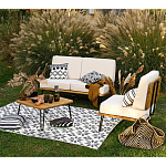 Двухместный диван из акации без подлоконтиков Amra варинант исполнения - 3 | Loft Concept в Барнауле