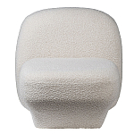 Кресло без подлокотников с обивкой из белой ткани букле Pacification варинант исполнения - 2 | Loft Concept в Барнауле