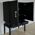 Кабинетный шкаф Elsa Dreams Black с 2-мя ящиками варинант исполнения - 3 | Loft Concept в Барнауле