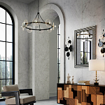 Люстра круглая с литыми стеклянными дисками Olympe Glass Chandelier варинант исполнения - 4 | Loft Concept в Барнауле