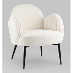 Полукресло Wave Stripes букле белый варинант исполнения - 1 | Loft Concept в Барнауле