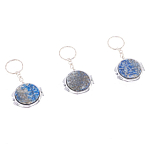 Зеркало брелок карманное двухстороннее из натурального камня Лазурит Stone Mirrors варинант исполнения - 8 | Loft Concept в Барнауле