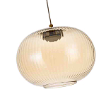 Подвесной светильник с янтарным рифленым стеклянным плафоном Ferm Living варинант исполнения - 5 | Loft Concept в Барнауле