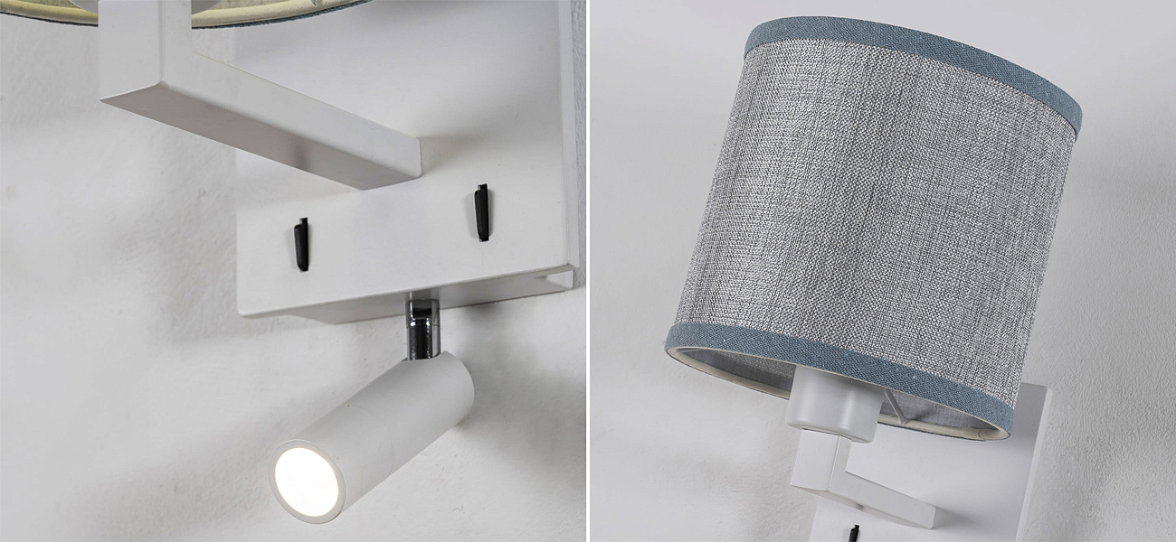 Бра с абажуром и поворотным спотом Trumpet Lamp White Бра с абажуром и поворотным спотом Trumpet Lamp White - Loft-Concept в Барнауле