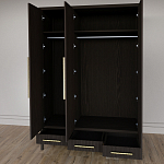 Большой Шкаф Primo Темный орех с 3 дверьми и 3 выдвижными ящиками варинант исполнения - 9 | Loft Concept в Барнауле