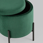 Зеленый пуф на черных ножках SANJAY варинант исполнения - 3 | Loft Concept в Барнауле