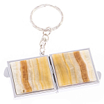 Зеркало брелок складное двухстороннее из натурального камня Оникс Silver Stone Mirrors варинант исполнения - 5 | Loft Concept в Барнауле