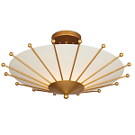 Потолочный светильник в форме конуса с каркасом золотого цвета и тканевым абажуром Inspiration in Light варинант исполнения - 2 | Loft Concept в Барнауле