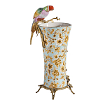 Ваза фарфоровая с птицей на бронзовой ветке Garden of Eden варинант исполнения - 2 | Loft Concept в Барнауле