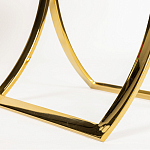 Кофейный столик на подстолье золотого цвета Noelle варинант исполнения - 5 | Loft Concept в Барнауле