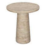 Столик приставной с круглой столешницей Textured Cream Table варинант исполнения - 1 | Loft Concept в Барнауле