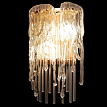 Бра с эффектом стекающего стекла и прозрачными трубками Textured Glass варинант исполнения - 5 | Loft Concept в Барнауле