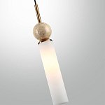 Подвесной светильник с цилиндрическим матовым плафоном и декоративным шаром из камня Orb Essence варинант исполнения - 13 | Loft Concept в Барнауле