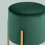 Зеленый пуф на золотистых ножках SANJAY варинант исполнения - 2 | Loft Concept в Барнауле