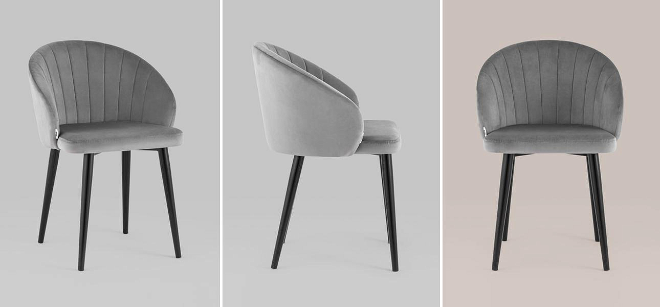 Стул Balsari Chair Светло-Серый Велюр Стул Balsari Chair Светло-Серый Велюр - Loft-Concept в Барнауле