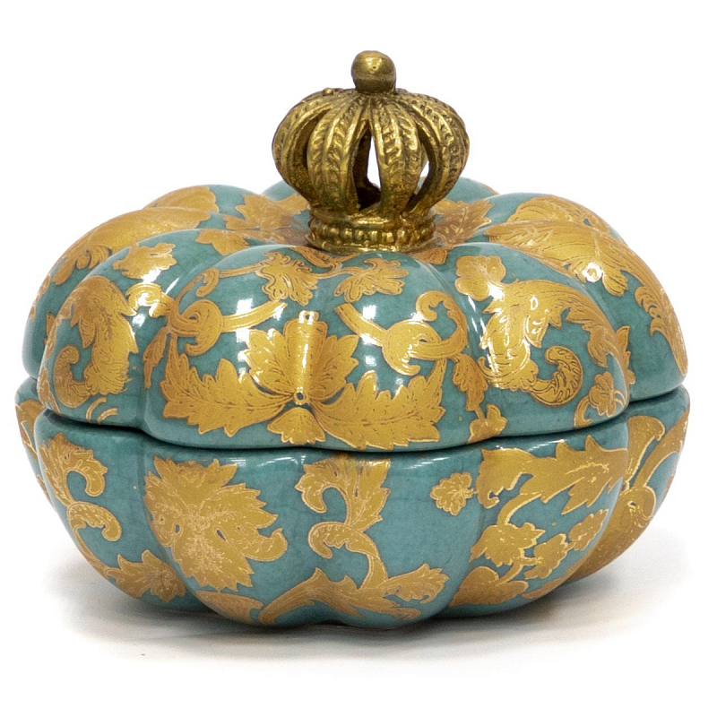 Фарфоровая шкатулка Crown Бронза Голубой Фарфоровая шкатулка Crown Бронза Голубой в Барнауле | Loft Concept