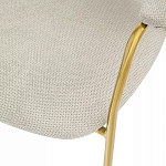 Стул Singer Chair с подлокотниками серый на золотистых ножках варинант исполнения - 7 | Loft Concept в Барнауле