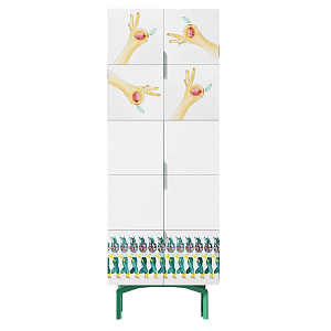 Тумба белая с рисунком Tall Forest Ok White