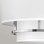 Потолочный светильник с двухслойным белым текстильным абажуром Hinkley варинант исполнения - 23 | Loft Concept в Барнауле