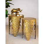 Столик дизайнерский Copper streaks варинант исполнения - 8 | Loft Concept в Барнауле