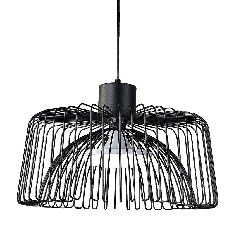Подвесной светильник Cage Wire Color Pendant Black Черный Подвесной светильник Cage Wire Color Pendant Black Черный в Барнауле | Loft Concept