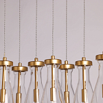 Люстра с 9-ю прозрачными стеклянными плафонами в форме капли Lucid Rain  варинант исполнения - 6 | Loft Concept в Барнауле