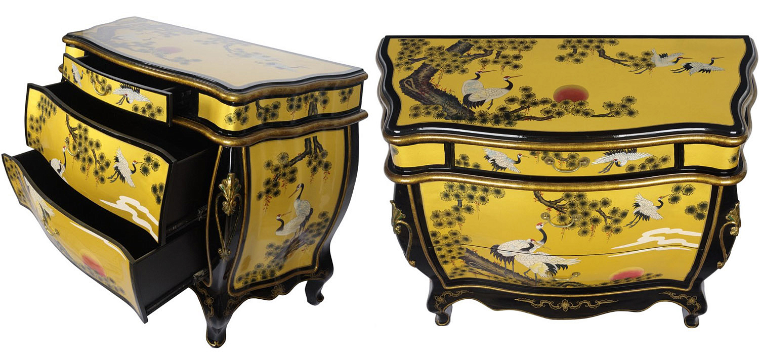 Китайский комод с журавлями Grus chest of drawers Китайский комод с журавлями Grus chest of drawers - Loft-Concept в Барнауле