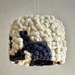 Светильник вязаный из шерсти Черно-белый варинант исполнения - 1 | Loft Concept в Барнауле