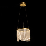 Подвесной светильник цилиндрической формы с прозрачным волнистым плафоном Wave Line варинант исполнения - 3 | Loft Concept в Барнауле