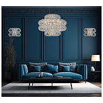 Люстра круглая с россыпью хрусталя Perfection of Diamonds варинант исполнения - 3 | Loft Concept в Барнауле