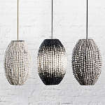 Подвесной светильник вертикальной овальной формы украшенный круглыми бусинами Gradient Oval Pendant Lamp  варинант исполнения - 2 | Loft Concept в Барнауле