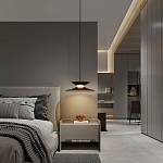 Подвесной светильник черного цвета из металла Obsidian Touch варинант исполнения - 5 | Loft Concept в Барнауле