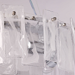 Люстра круглая с подвесными прямоугольными пластинами из стекла Glacier Panels варинант исполнения - 4 | Loft Concept в Барнауле