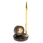 Часы настольные с ручкой из натурального камня Stone Clock варинант исполнения - 11 | Loft Concept в Барнауле