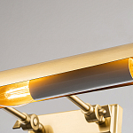 Светильник для картин цвета состаренная латунь с широким плафоном на прямоугольном основании Elstead Lighting варинант исполнения - 2 | Loft Concept в Барнауле