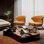 Дизайнерский журнальный стол волнистой формы Nyxacad варинант исполнения - 4 | Loft Concept в Барнауле