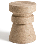 Приставной стол с отделкой из джута Juti D35 см варинант исполнения - 1 | Loft Concept в Барнауле