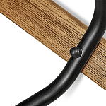 Барный стул со спинкой и металлической подставкой на 4-х деревянных ножках Зеленый Велюр Vendramin Chair варинант исполнения - 5 | Loft Concept в Барнауле