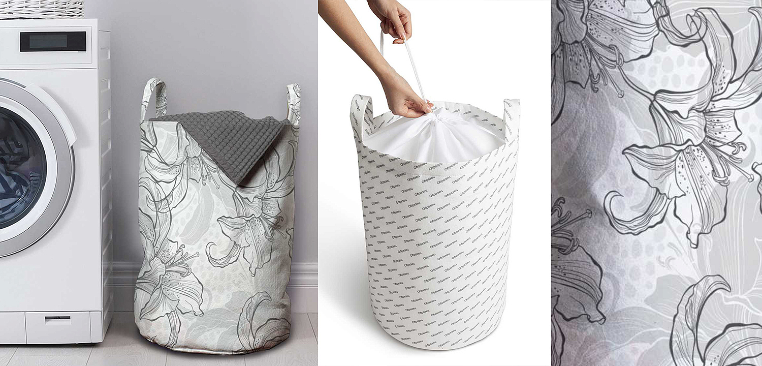 Корзина Black and White Flowers Basket Корзина Black and White Flowers Basket - Loft-Concept в Барнауле