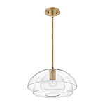 Подвесной светильник с прозрачным двойным стеклянным плафоном в форме купола и внутренней сферой Hinkley варинант исполнения - 10 | Loft Concept в Барнауле
