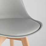 Стул с основой из пластика и мягким сиденьем Arvika Grey варинант исполнения - 7 | Loft Concept в Барнауле