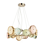 Люстра с плафонами из разноцветного стекла Glass Peonies варинант исполнения - 2 | Loft Concept в Барнауле