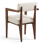 Кресло обеденное Alcove White Boucle из массива ореха варинант исполнения - 4 | Loft Concept в Барнауле