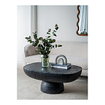 Столик кофейный черного цвета с овальной столешницей и круглым основанием Black Dalmen Table варинант исполнения - 8 | Loft Concept в Барнауле